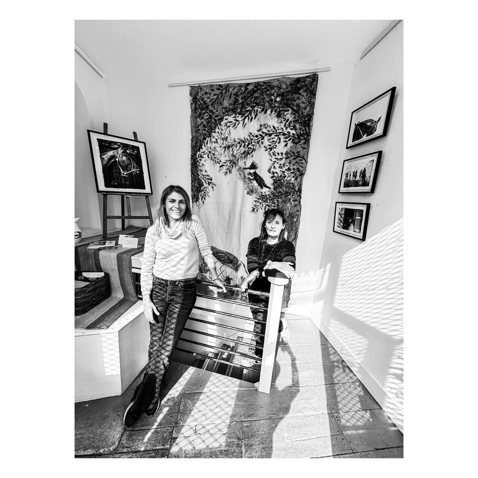 Vanessa Taylor with prints on show at The Old Bakery, Portobello Road