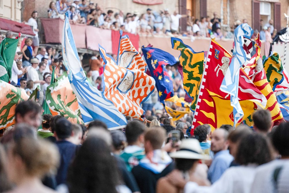 Palio #8 Flags of the Contradas — Palio di Siena photograph by Vanessa Taylor